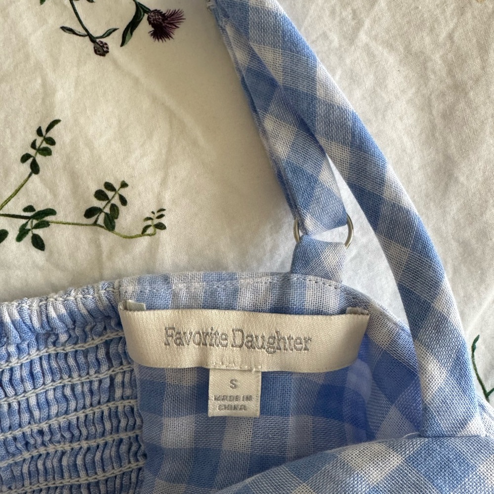 Anthropologie Blue Gingham Women's Top - Picture 4 of 6